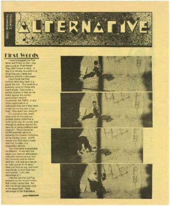 The Alternative, number 2, November 1986 thumbnail