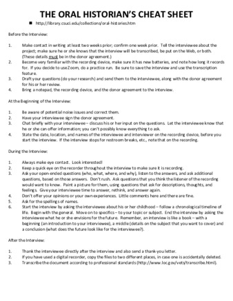 The Oral Historian Cheat Sheet thumbnail