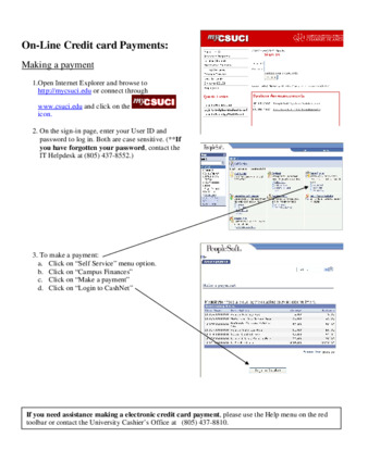 On-Line Credit card Payments (website) thumbnail