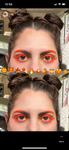 Valerie DiNigris COVID-19 Social Media Post of Orange Eye Makeup thumbnail