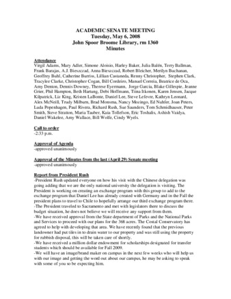 Academic Senate Meeting Minutes 2008_05_06 thumbnail