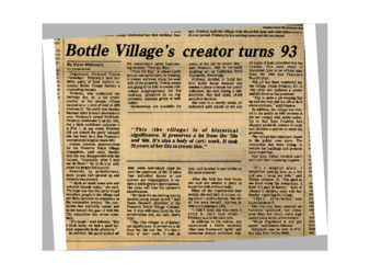 Bottle Village's creator turns 93 thumbnail