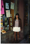 Michele Serros standing outside of a bookstore thumbnail