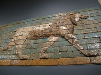 One of two panels with striding lions thumbnail
