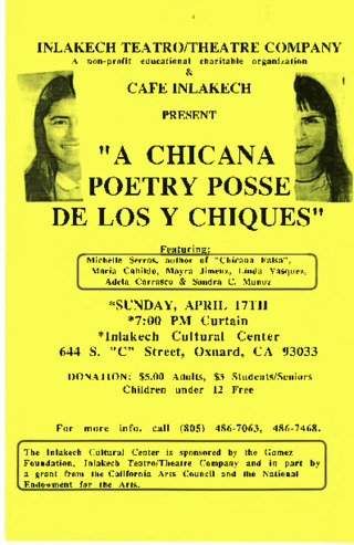 Inlakech Teatro/Theatre Company Present "A Chicana Poetry Posse de Los y Chiques" thumbnail