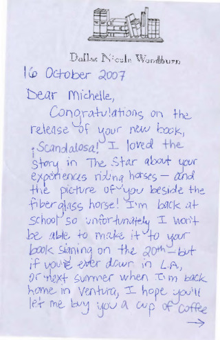 Letter from Dallas Nicole Woodburn thumbnail