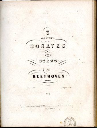 3 sonates pour piano par Beethoven. Oeuvre 31 ... No. [2] thumbnail