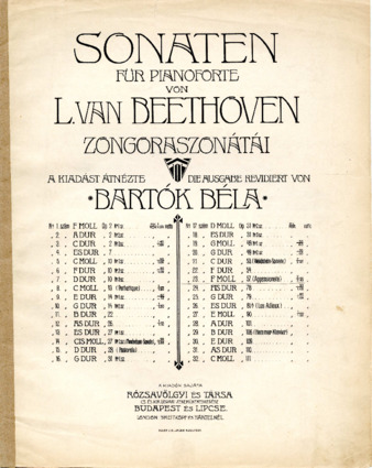 Piano Sonata no. 23 in F minor, op. 57, edited by Bartók thumbnail