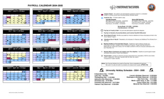 2004-2005 Payroll Calendar thumbnail
