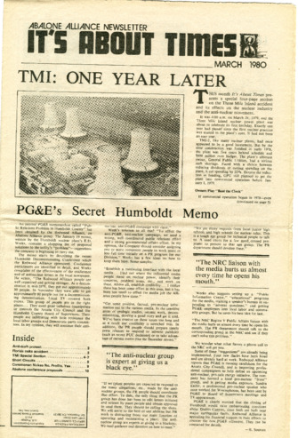 It's About Times: Abalone Alliance Newsletter, March 1980 thumbnail