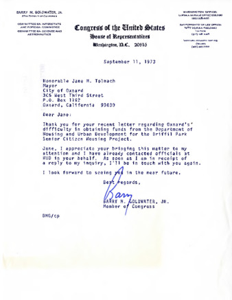 Driffill Park Senior Citizen Housing Project Letter thumbnail