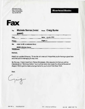 Fax to Michele Serros thumbnail