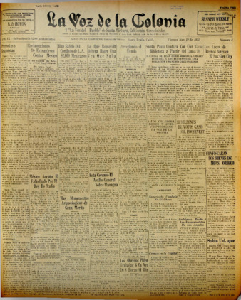 La Voz de La Colonia 19 de noviembre de 1932 thumbnail