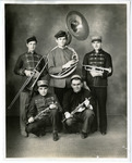 [Portrait of five man brass band] thumbnail