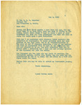 Correspondence from Frank Herron Smith to a local radio reporter, May 5, 1945 thumbnail