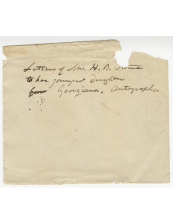 Envelope once containing letters from Harriet Beecher Stowe to her daughter Georgiana thumbnail
