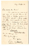 Eugene d'Albert, autograph letter signed to Herr Krause, Coburg, 26 April [18]86] thumbnail