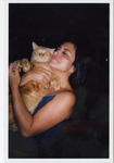 Michele Serros holding a cat thumbnail