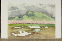 Pink Orchard Band With Green Hills thumbnail