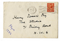 Envelope for autograph letter from Myra Hess thumbnail