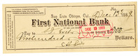 Check from Ah Louis to San Francisco Exchange, December 13, 1889 thumbnail