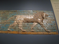 One of two panels with striding lions thumbnail