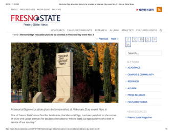 Memorial Sign relocation plans to be unveiled at Veterans Day event Nov. 6 thumbnail