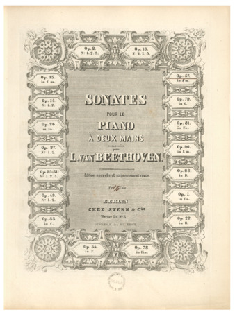 Piano sonata no. 24, op. 78, published by Stern & Cie. thumbnail