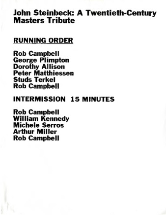 John Steinbeck: A Twentieth-Century Masters Tribute thumbnail