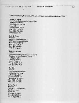 Subcommittee for Latino Museum Directors' Management thumbnail