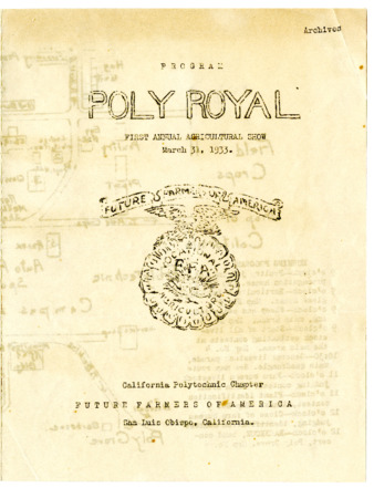 Poly Royal Program, 1933 thumbnail