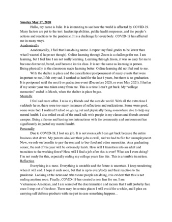 Julie Pham Journal Entry thumbnail