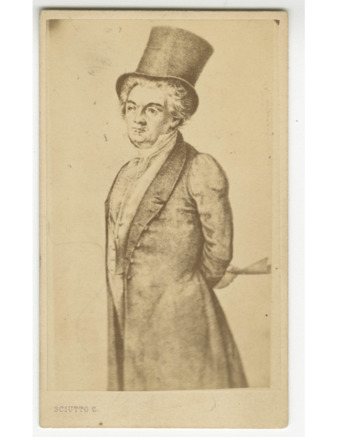 Photograph of Tejček's drawing of Beethoven thumbnail
