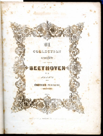 Seule collection complète des oeuvres de Beethoven pour piano. Édition Farrenc. thumbnail