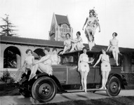 Female students in Native American dress. thumbnail