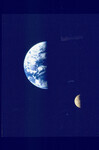 Earth (Antarctica at bottom) and Moon from 6.2 million km away thumbnail