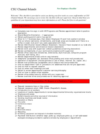 New Employee Checklist thumbnail