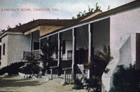 Penny Postcard of the Camulos Adobe in Ventura County, CA thumbnail