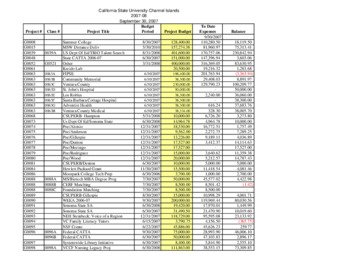 2007 September Grants & Contracts report – summary thumbnail