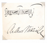 Arthur Nikisch autograph quotation from Beethoven's Fifth Symphony thumbnail