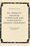 Dr. Ernesto Galarza Scholarship Symposium Program 1996 thumbnail