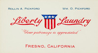 Liberty Laundry business card thumbnail