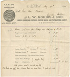 L. W. Morris and Son receipt, 1886 thumbnail