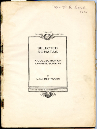 Piano Sonatas. Philadelphia: Theodore Presser (BGPS 155) thumbnail