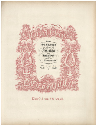 Piano Sonata no. 14 in C-sharp minor, op. 27, no. 2, published by Arnold thumbnail