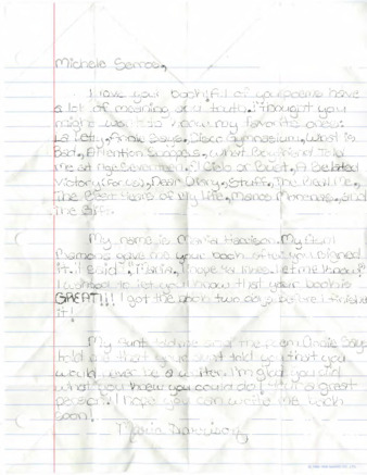 Fan letter to Michele Serros thumbnail