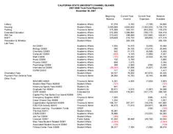 2007 November Trust fund report - summary thumbnail