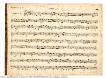 Sonata for horn and piano, op. 17, published by André thumbnail