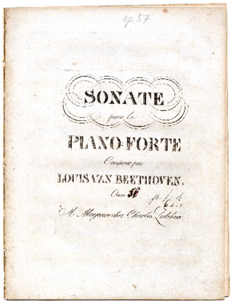 Piano sonata in F minor, op. 57, published by Zulehner thumbnail