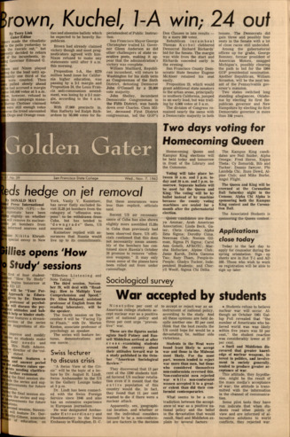 Golden Gater 7 November 1962 thumbnail
